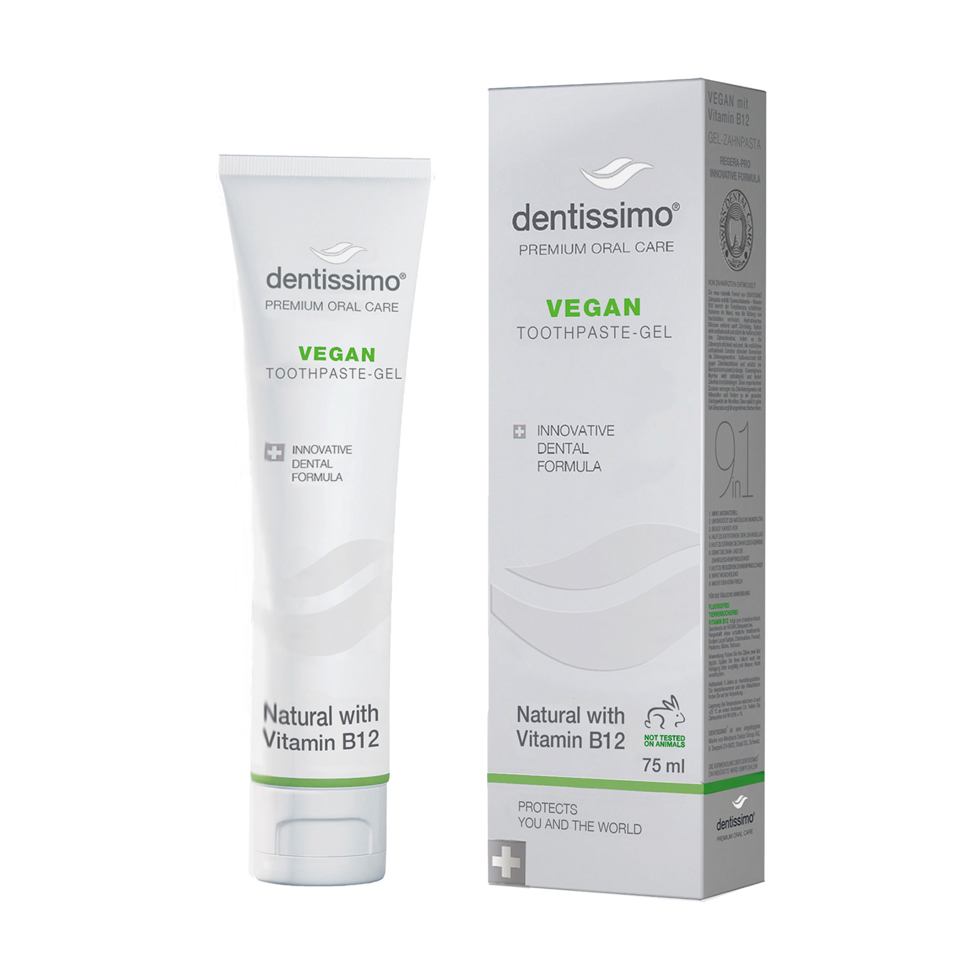 Зубна паста Dentissimo Vegan With Vitamin B12, 75 мл